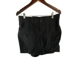 Gloria Vanderbilt Black Chino Shorts Women's Size 8